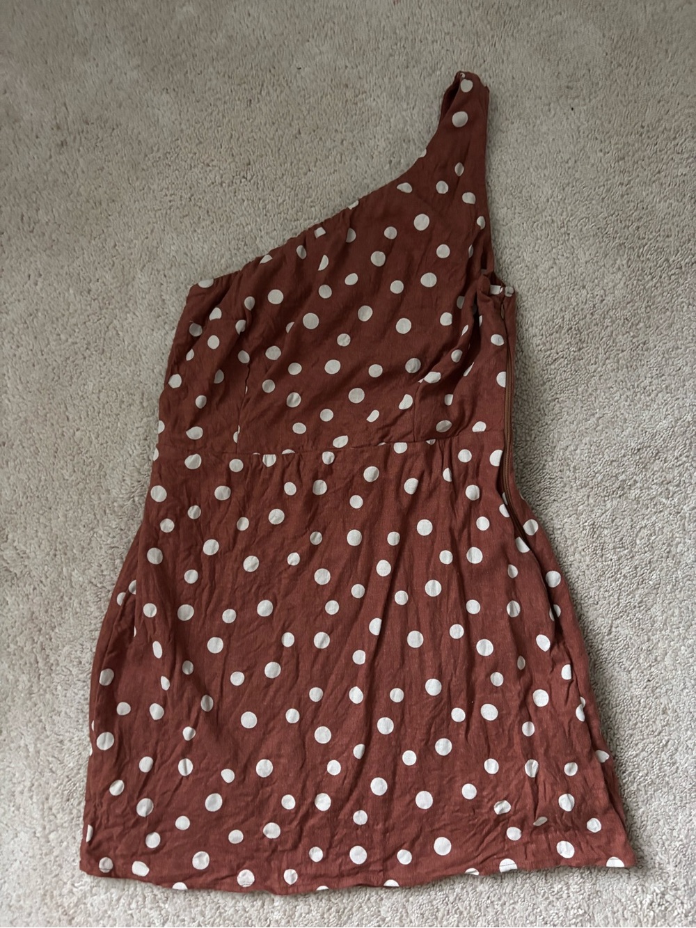 Abercrombie & Fitch One-Shoulder Polka Dot Dress